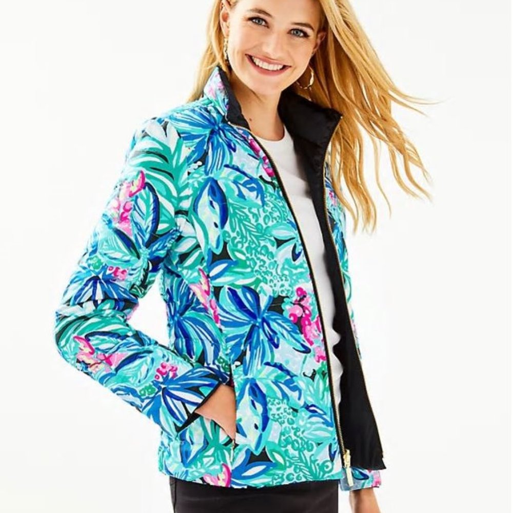 Lilly Pulitzer Marilee Reversible Puffer Jacket 6
